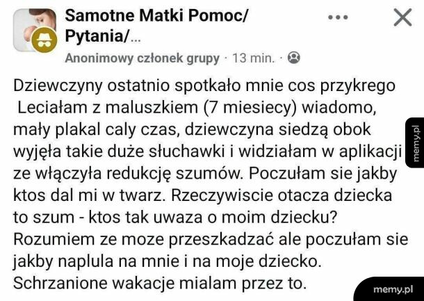 Kobieta pisze o doświadczeniach z dzieckiem i hałasem.