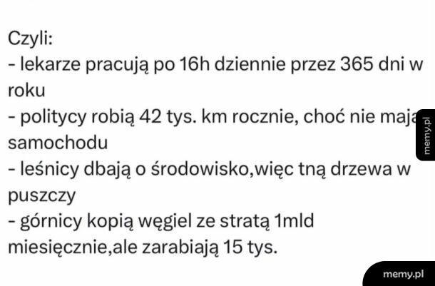 Tekst z porównaniem zarobków różnych zawodów.