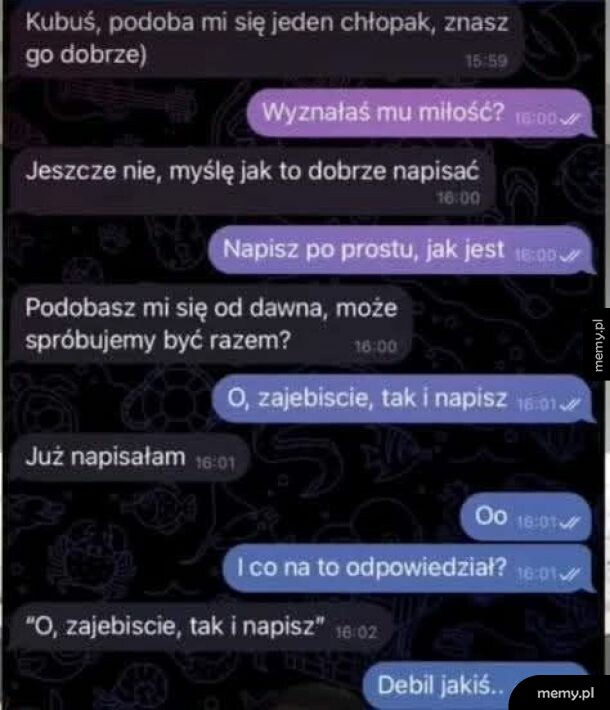Kubuś, no napisz