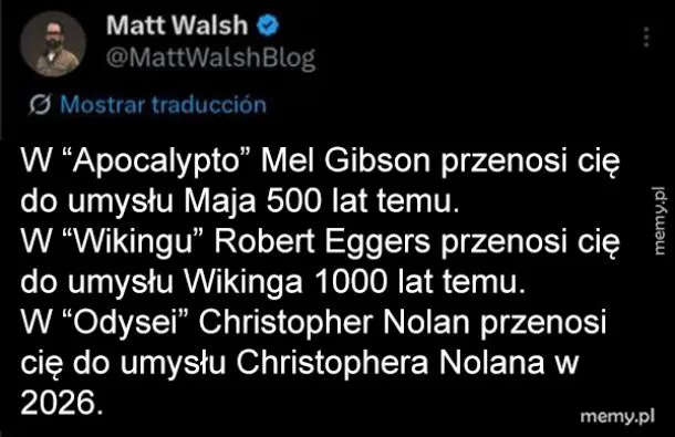 Tekst na tle z tweetem Matt'a Walsha.