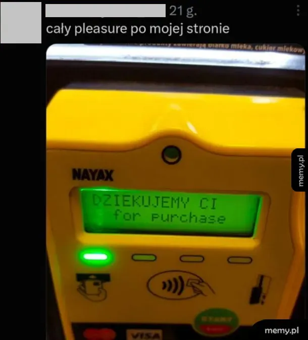 Interfejs płatności z wyświetlaczem i przyciskami.