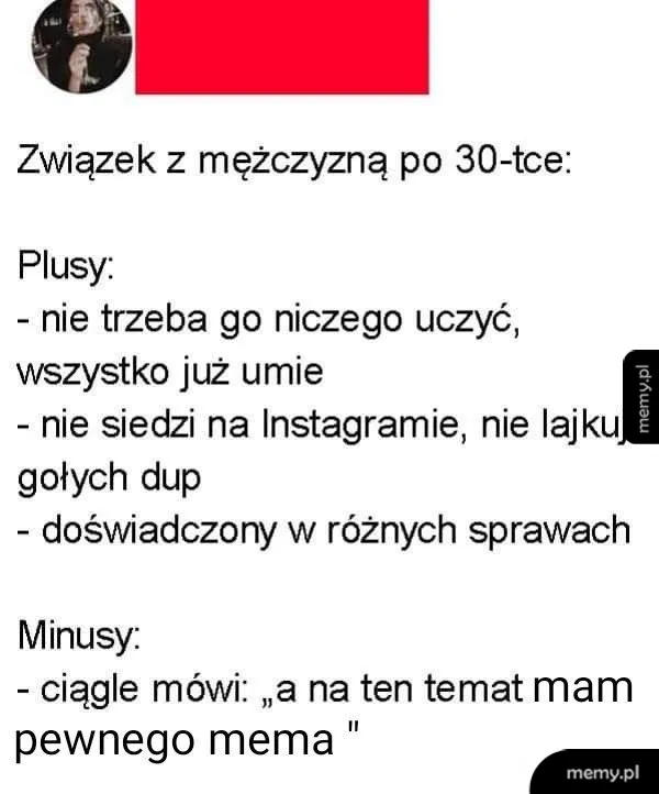 Lista plusów i minusów związku z mężczyzną po 30-tce.
