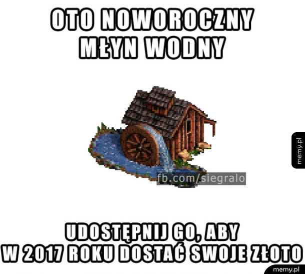 Noworoczny młyn wodny
