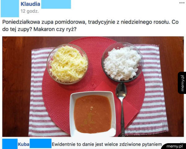 Poniedziałkowa zupa pomidorowa