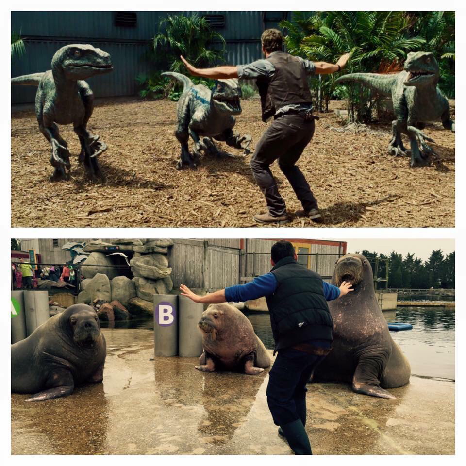 Pracownicy Zoo w scenie z Jurassic World