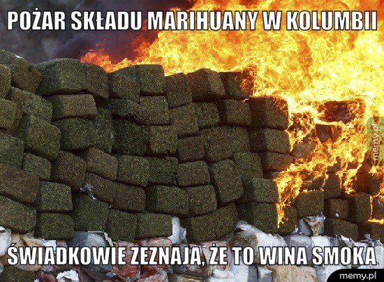 Pożar składu marihuany