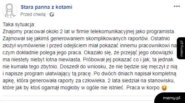 Praca w korpo