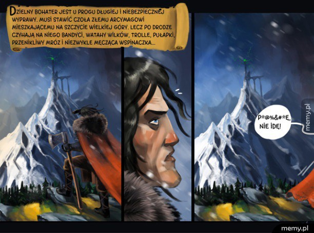 Krótki komiks o dzielnym bohaterze