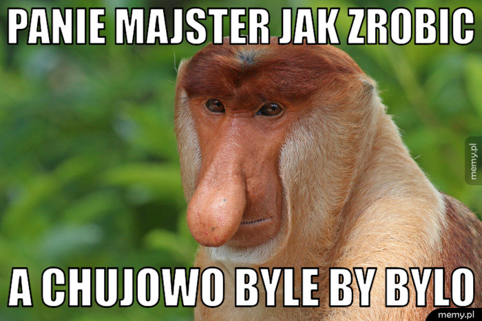 Panie majster jak zrobic A chujowo byle by bylo