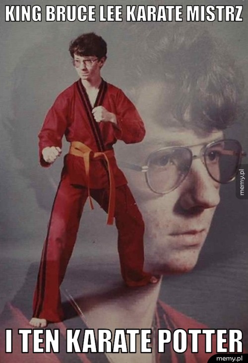 King Bruce Lee karate Mistrz i ten karate potter
