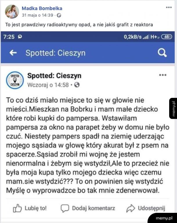 Radioaktywny opad od bombelka
