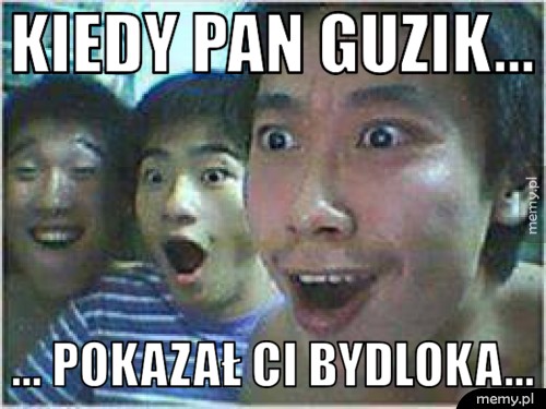 Kiedy Pan guzik... ... Pokazał ci bydloka...