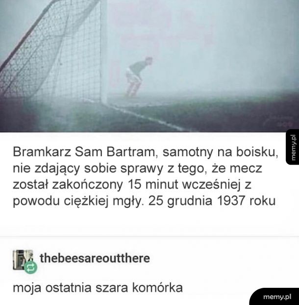 Jak bramkarz we mgle