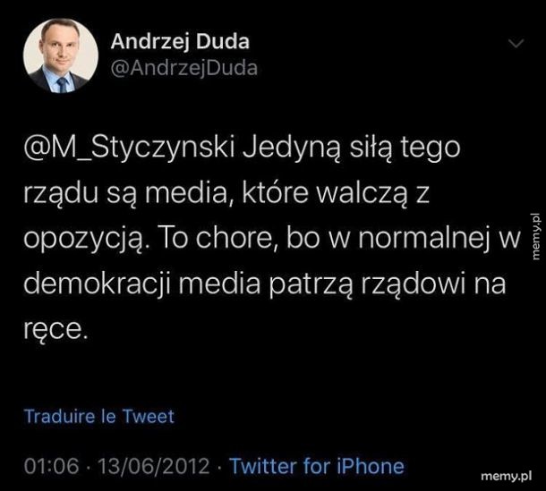 Archiwalny post. Teraz zakrawa na kpinę...