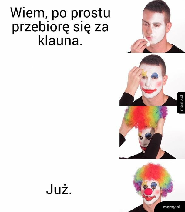 Putting on Makeup Clown - anty