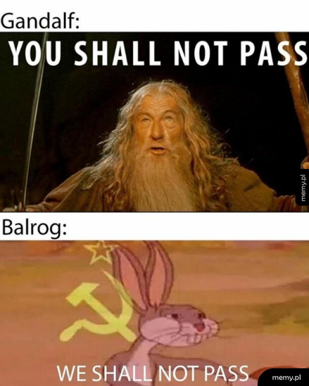 Gandalf jak Jezus tylko lepszy bo pokonał wielkiego ognistego stwora.