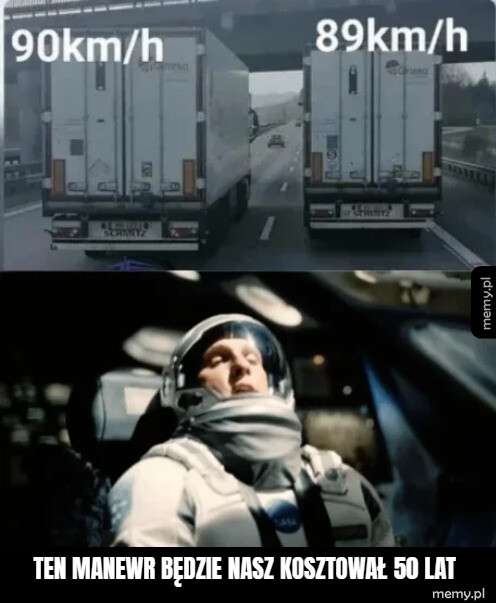 Wyprzedzające się ciężarówki