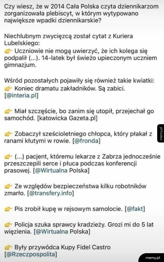 Największe wpadki dziennikarskie