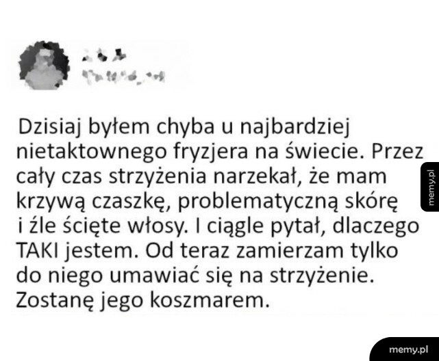 Bardzo nietaktowny fryzjer