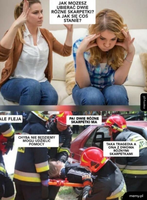 Dwie różne skarpetki