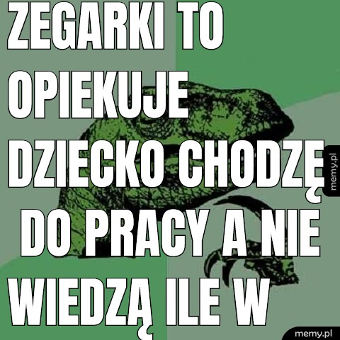 Zegarki to opiekuje dziecko chodzę do pracy a nie wiedzą ile w ekonomi kasy jest.