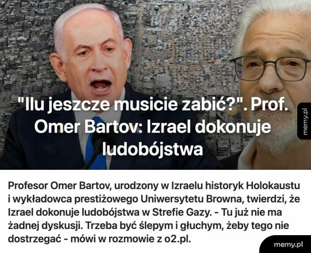 Premier Netanjahu i prof. Omer Bartov na tle Strefy Gazy
